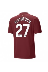 Manchester City Matheus Nunes #27 Jalkapallovaatteet Kolmaspaita 2024-25 Lyhythihainen